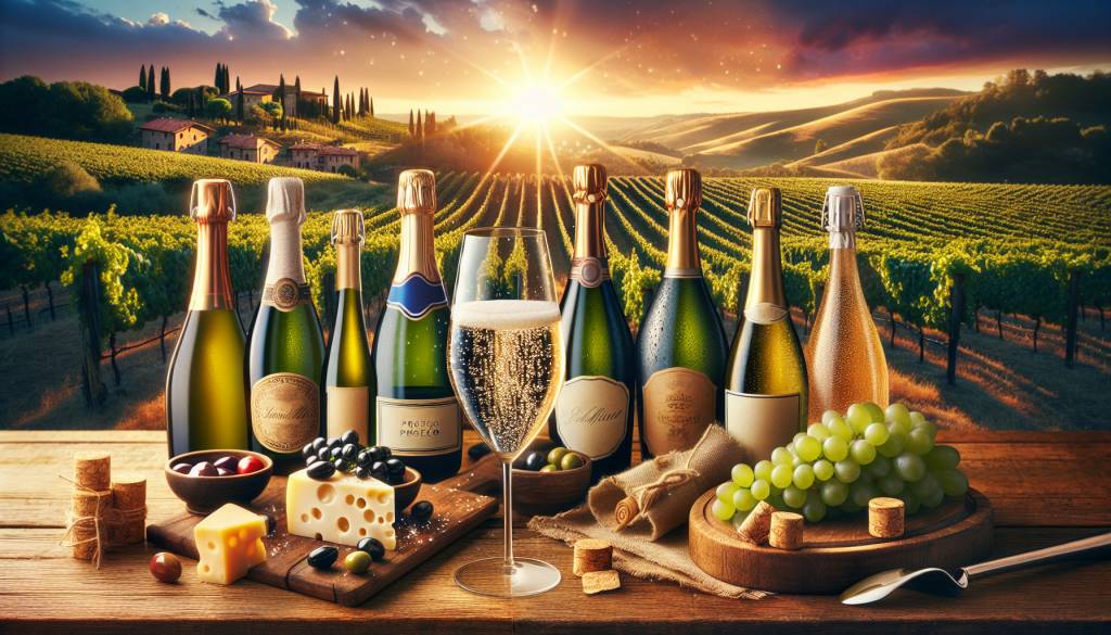 Sélection de prosecco italien: saveurs pétillantes et terroirs uniques